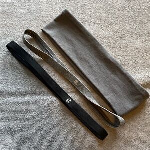 Gray and Black Headband Set